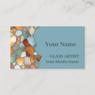 Soft Pastel Stained Glass Business Card Visitenkarte