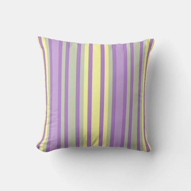 Soft Pastel Strip Pillow Kissen (Vorderseite)
