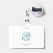 Soft Pastel Succulant Yogie Silhouette Abzeichen Ausweis (Rückseite mit einziehbar)