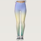 Soft Pastel Sunrise Gradient Yoga Leggings (Vorderseite)