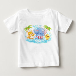 Soft pastel toy characters baby t-shirt