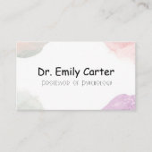 Soft Pastel University Lecturer Elegant Academic  Visitenkarte (Vorderseite)