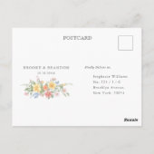 Soft Pastel Verziert Spring Garden Blumenchic UAWG Postkarte (Rückseite)