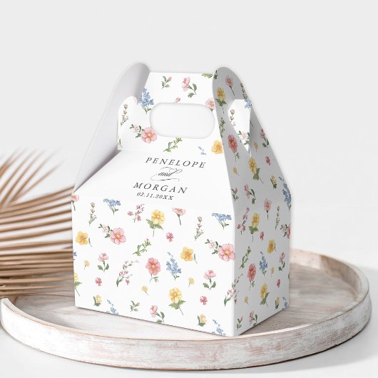 Soft Pastel Verziert Spring Garden Blumenzehen Geschenkschachtel