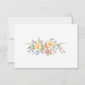 Soft Pastel Verziert Spring Garden Blumenzehen RSVP Karte (Rückseite)