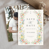 Soft Pastel Verziert Spring Garden Blumenzehen Save The Date