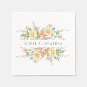 Soft Pastel Verziert Spring Garden Blumenzehen Serviette (Vorderseite)