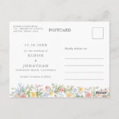 Soft Pastel Verziert Spring Garden Save the Date Postkarte (Rückseite)
