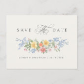 Soft Pastel Verziert Spring Garden Save the Date Postkarte (Vorderseite)