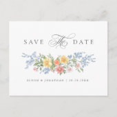 Soft Pastel Verziert Spring Garden Save the Date Postkarte (Vorderseite)