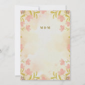 Soft Pastel Watercolor Floral Frame Einladung (Rückseite)