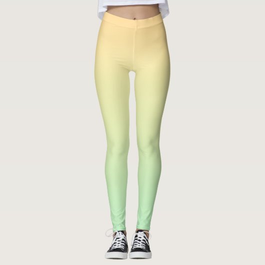 Soft Pastel Watercolor Gradient Leggings (Vorderseite)