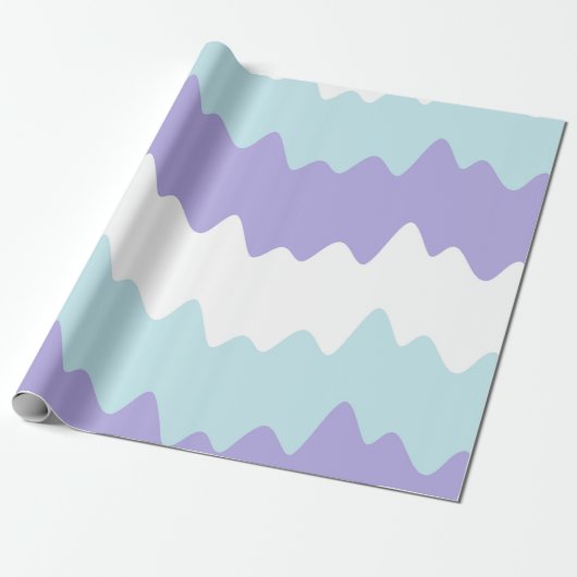 Soft Pastel Wavy Stripes Geschenkpapier (Ungerollt)