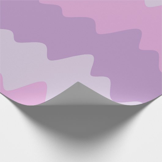 Soft Pastel Wavy Stripes Wrapping Paper Geschenkpapier (Ecke)