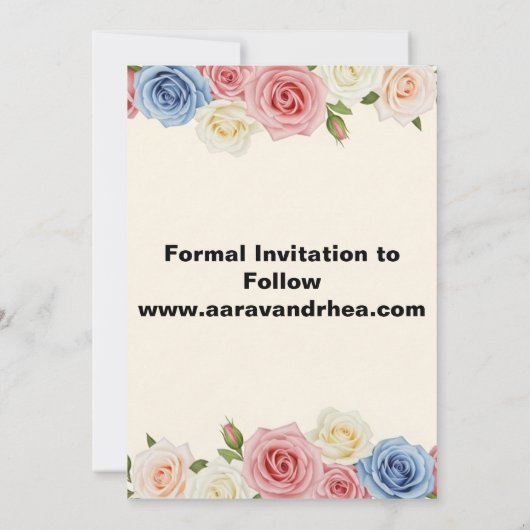 Soft Pastel Wedding Save the Date (Rückseite)