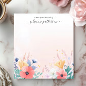 Soft Pastel Wildblume Garden Personalisiert Notizblock