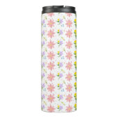 Soft Pastel Wildflower Botanical Pattern Thermal T Thermosbecher (Rückseite)