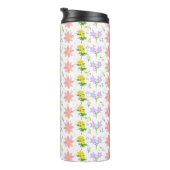 Soft Pastel Wildflower Botanical Pattern Thermal T Thermosbecher (Nach rechts gedreht)