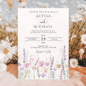 Soft Pastel Wildflower Floral Wedding Einladung