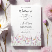 Soft Pastel Wildflower Floral Wedding Einladung