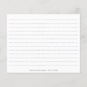 Soft pastel Wildflower Garden Bridal Shower Recipe (Rückseite)