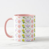 Soft Pastel Wildflower Pattern Two-Tone mug Tasse (Links)