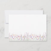 Soft Pastel Wildflower QR Code Wedding RSVP Card (Rückseite)