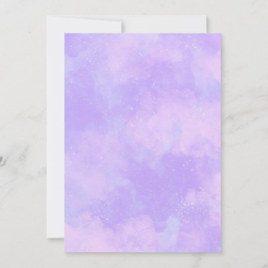 Soft Pastell Cloud Nine Brautparty Einladung (Rückseite)