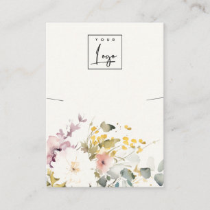 Soft Pastell Floral Bunch Necklace Logo Display Visitenkarte