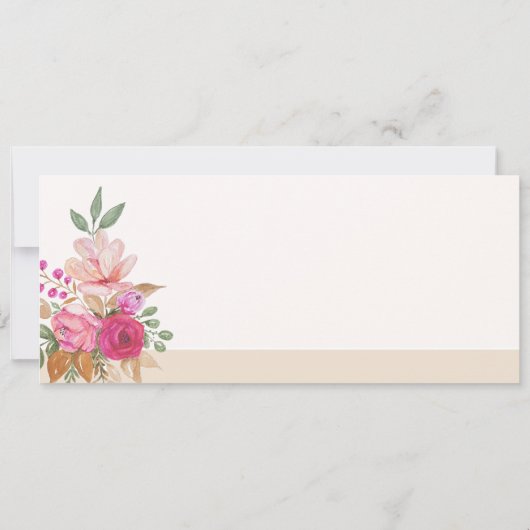 Soft Pastell Spring Bouquet Floral Watercolor (Rückseite)
