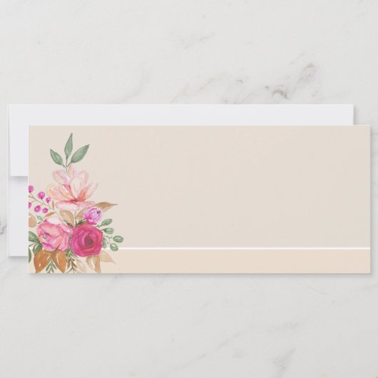 Soft Pastell Spring Bouquet Wasserfarbe (Rückseite)