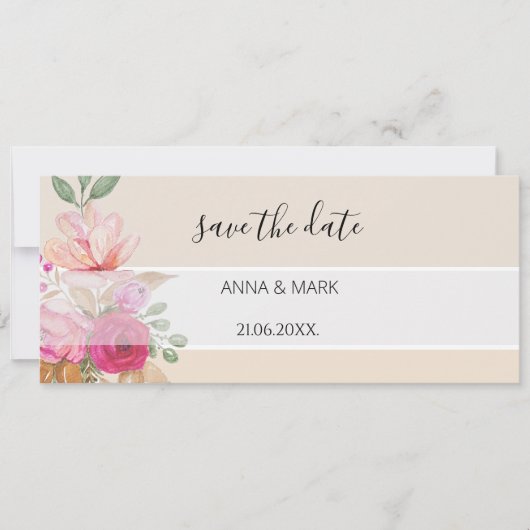 Soft Pastell Spring Bouquet Wasserfarbe (Vorderseite)