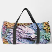 Soft Pastels 3D-Effekt Dragon Duffle Bag (Vorderseite)