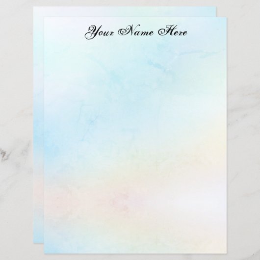 Soft Pastels Stationery (Vorne/Hinten)