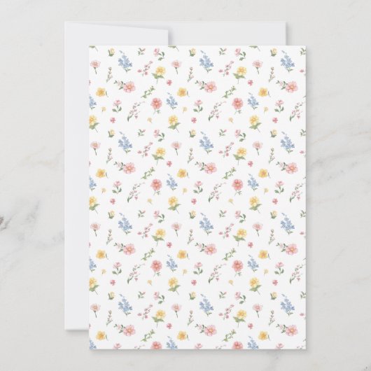Soft Pastor Verziert Spring Garden Probe Abendesse Einladung (Rückseite)
