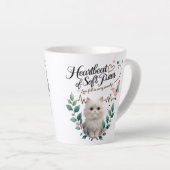 Soft Paws Latte - 12 oz Tasse mit Heartbeat of Lie (Rechte Ecke)