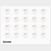 Soft Peach Blossom Formal Wedding Sticker (Blatt)