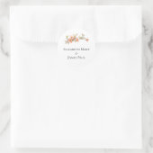 Soft Peach Blossom Formal Wedding Sticker (Tasche)