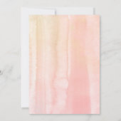 Soft Peach Blume Elegante Spring Baby Dusche Einladung (Rückseite)