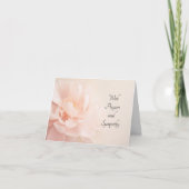 Soft Peach Blume und Background Beileid Karte (Vorderseite)