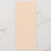 Soft Peach Calligraphy Script Wedding Menükarte (Rückseite)