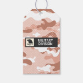 Soft Peach Camouflage Dots Pattern Geschenkanhänger (Vorderseite)