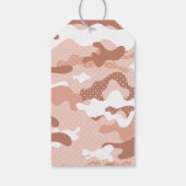 Soft Peach Camouflage Dots Pattern Geschenkanhänger (Rückseite)