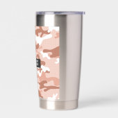 Soft Peach Camouflage Pattern Thermobecher (Links)