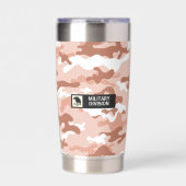 Soft Peach Camouflage Pattern Thermobecher (Vorderseite)