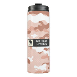 Soft Peach Camouflage Pattern Thermosbecher