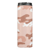 Soft Peach Camouflage Pattern Thermosbecher (Rückseite)