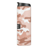 Soft Peach Camouflage Pattern Thermosbecher (Nach rechts gedreht)