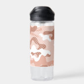 Soft Peach Camouflage Pattern Trinkflasche (Rückseite)