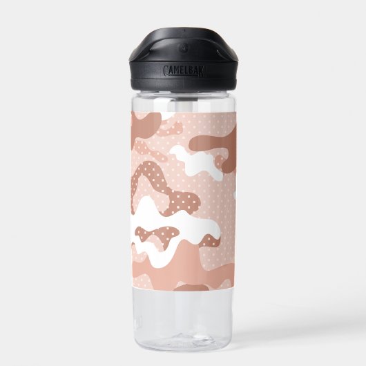 Soft Peach Camouflage Pattern Trinkflasche (Rückseite)
